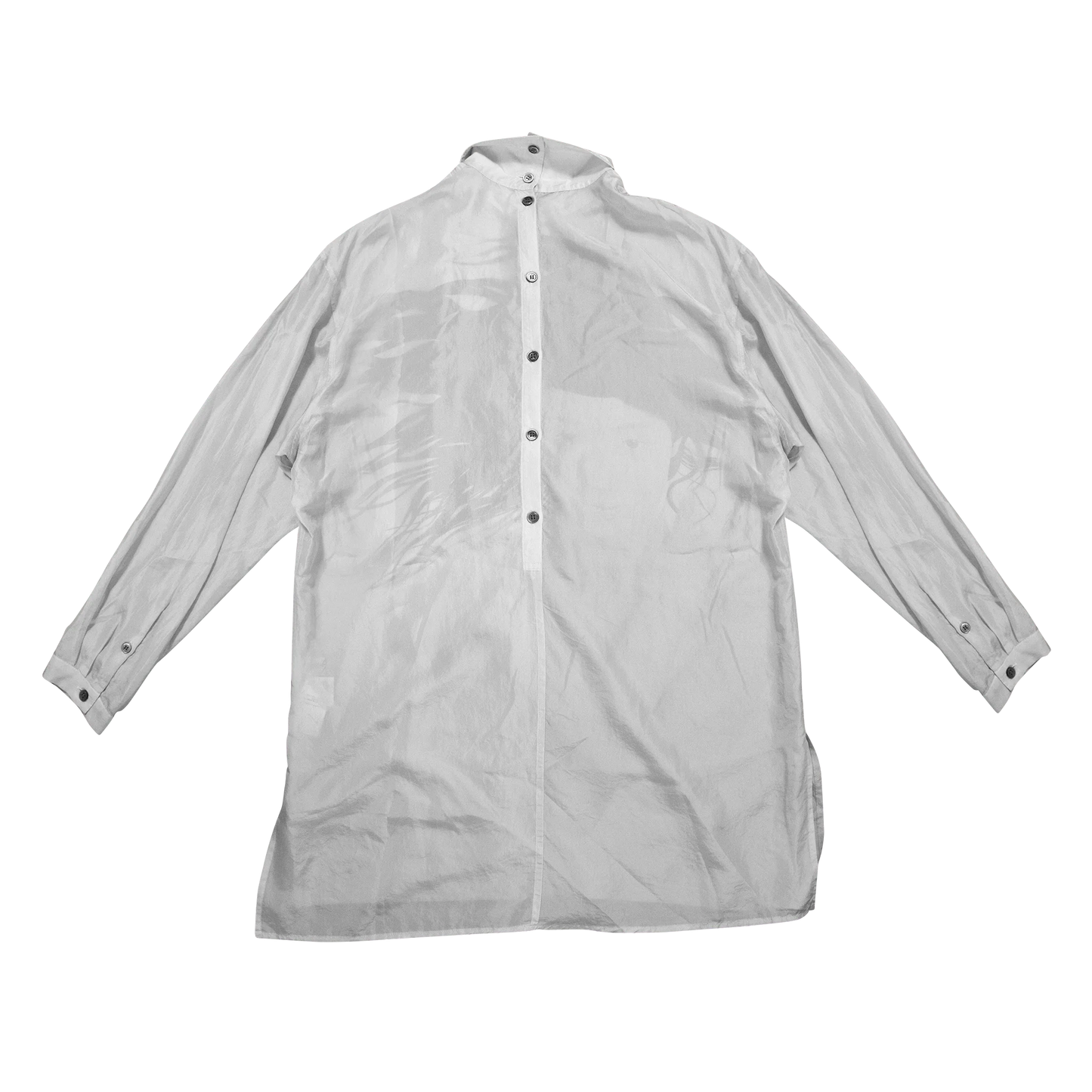 Yohji Yamamoto Suzume Uchida Dress Shirt (Silk, White)