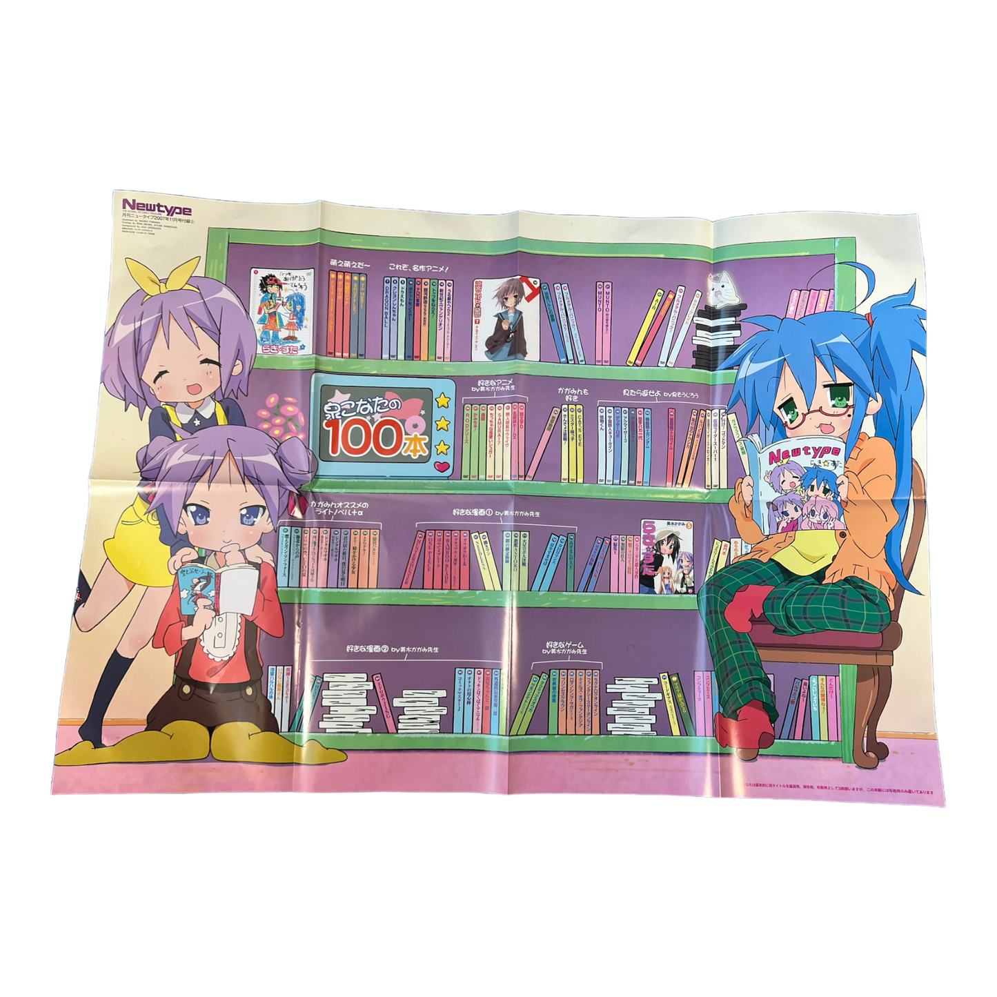 Lucky Star Newtype Library Poster